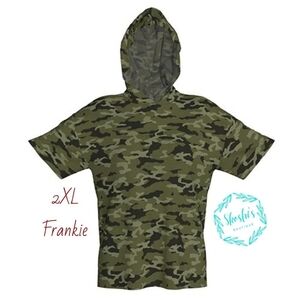 LuLaRoe Frankie Camo Hoodie T-Shirt